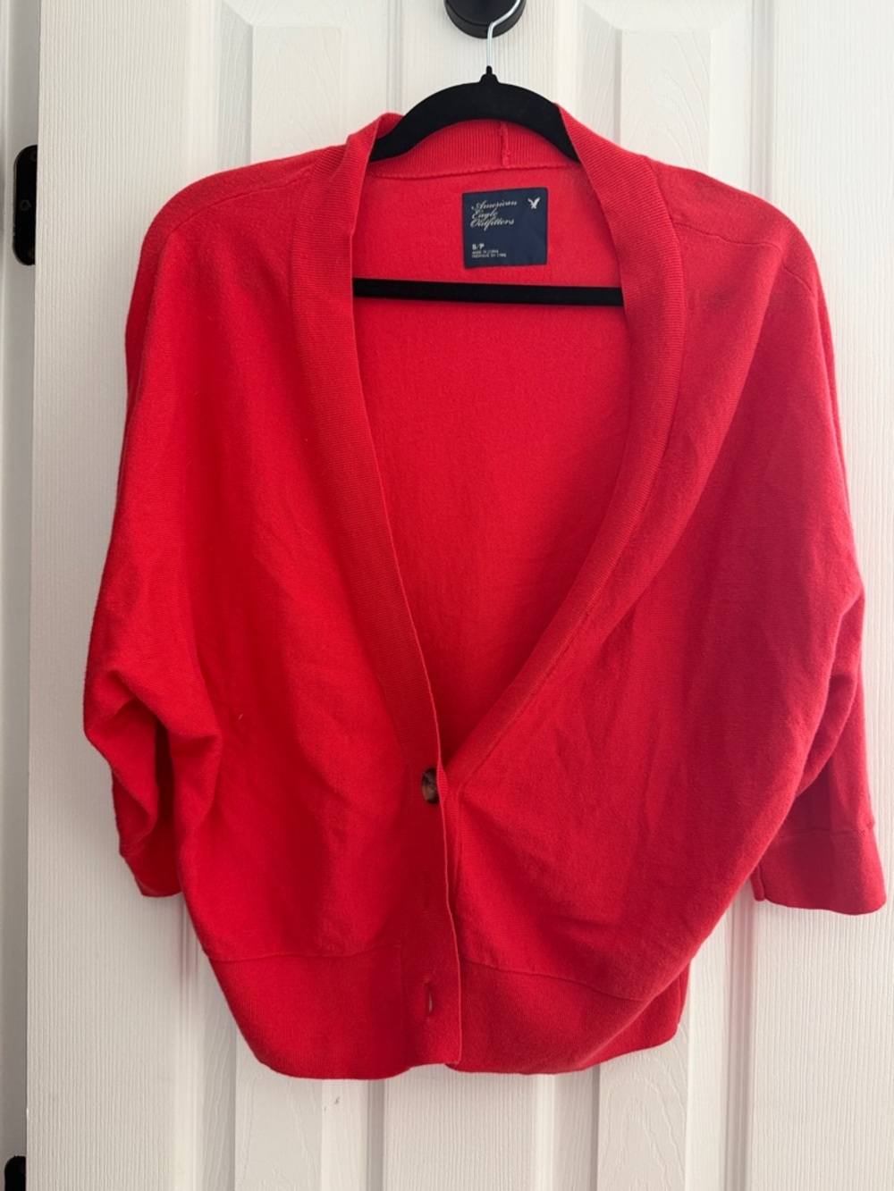 American Eagle Outfitters Bright Red Women's Button-Front Cardigan